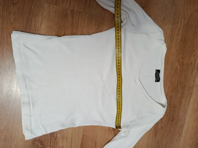 Camiseta Bershka manga larga blanca Talla M