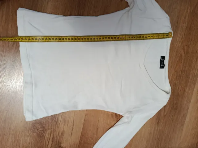 Camiseta Bershka manga larga blanca Talla M