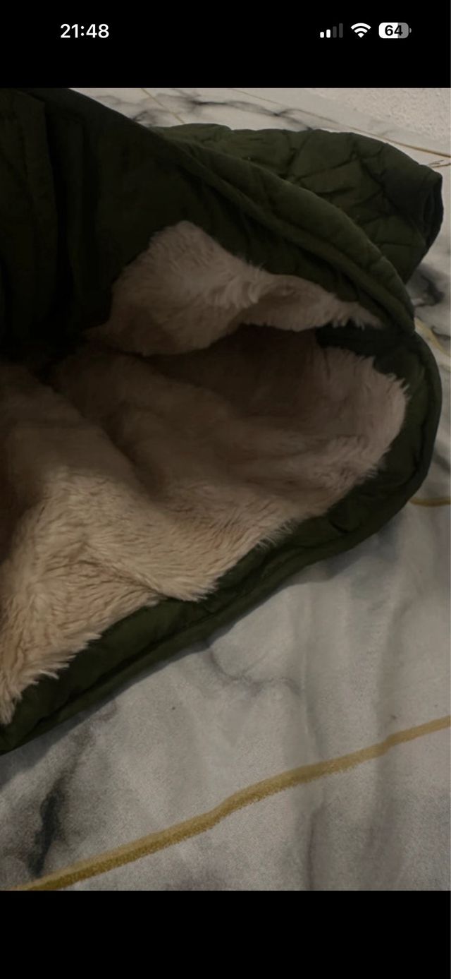 Chaqueta verde bebé con forro