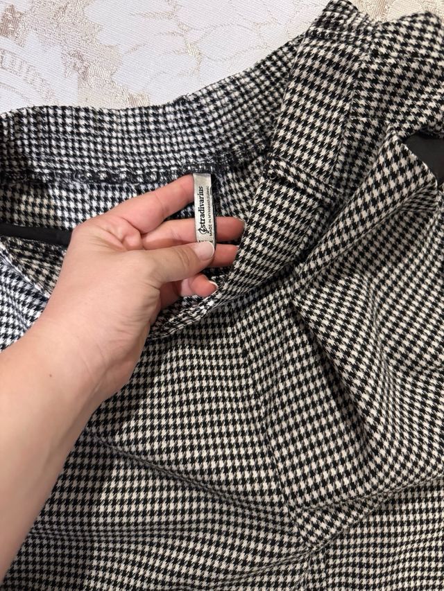 Pantalón estampado pata de gallo