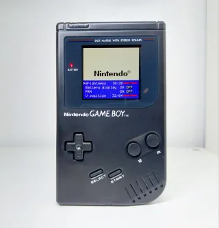 Gameboy Classic DMG Nero con schermo IPS Q5 Nuovo