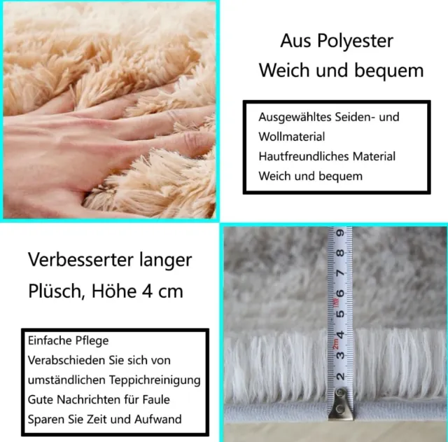 Alfombra pelo largo azul  170x235cm