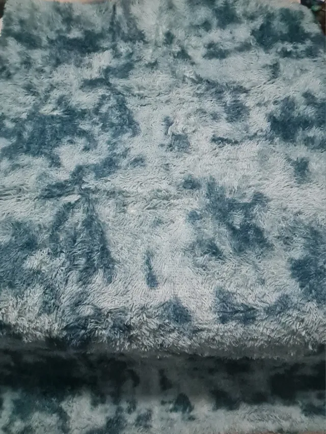 Alfombra pelo largo azul  170x235cm