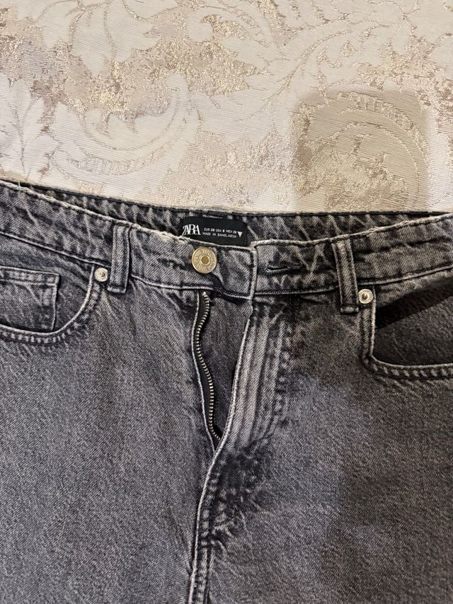 Pantalón Zara Gris Talla M