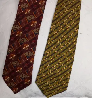 2 Cravatte Uomo 100% seta