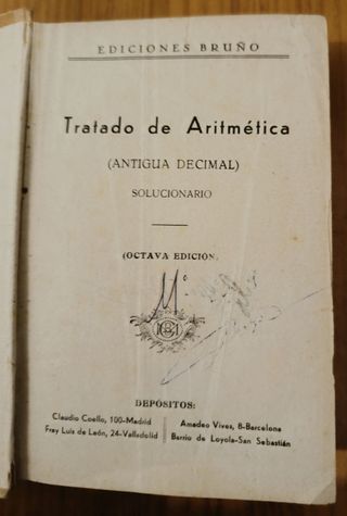 Tratado aritmética ( libro profesor)