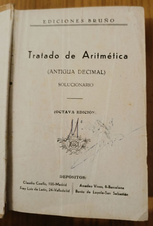 Tratado aritmética ( libro profesor)