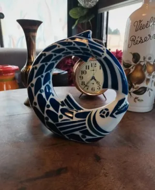 Figura Ouroboro Sargadelos Cerámica Azul