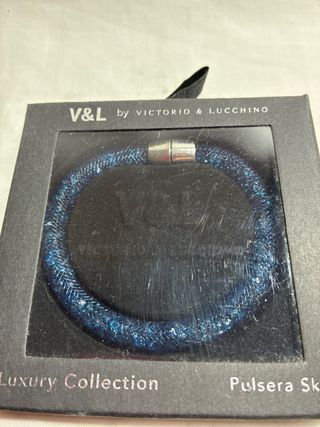 Pulsera V&L Iman Azul y Plata