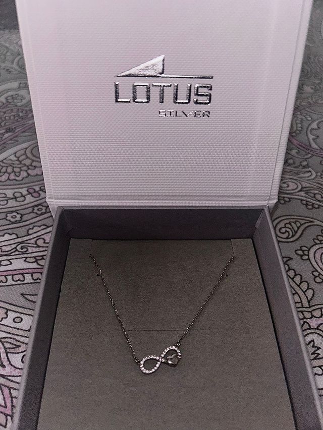 Collar Lotus Infinito Corazón Plata