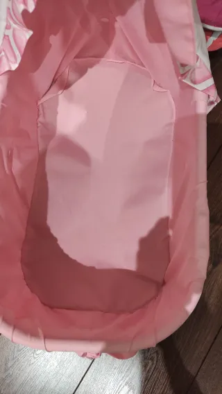 Cuna Moisés para Muñeca rosa