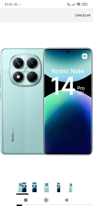 Xiaomi Redmi Note 14 Pro 5G Verde