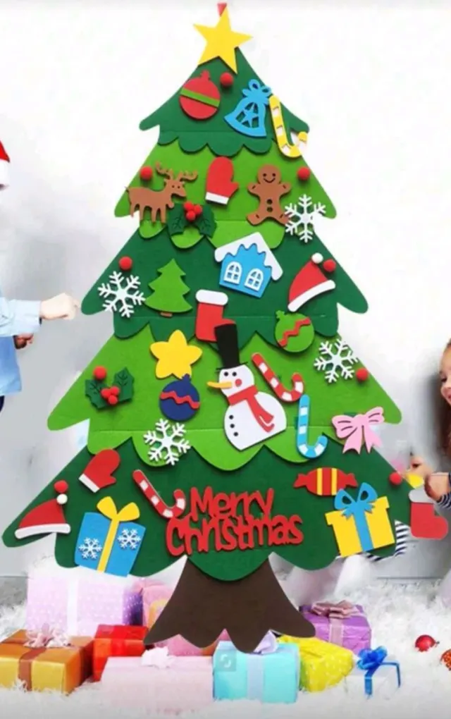 Árbol de Navidad de fieltro para niños