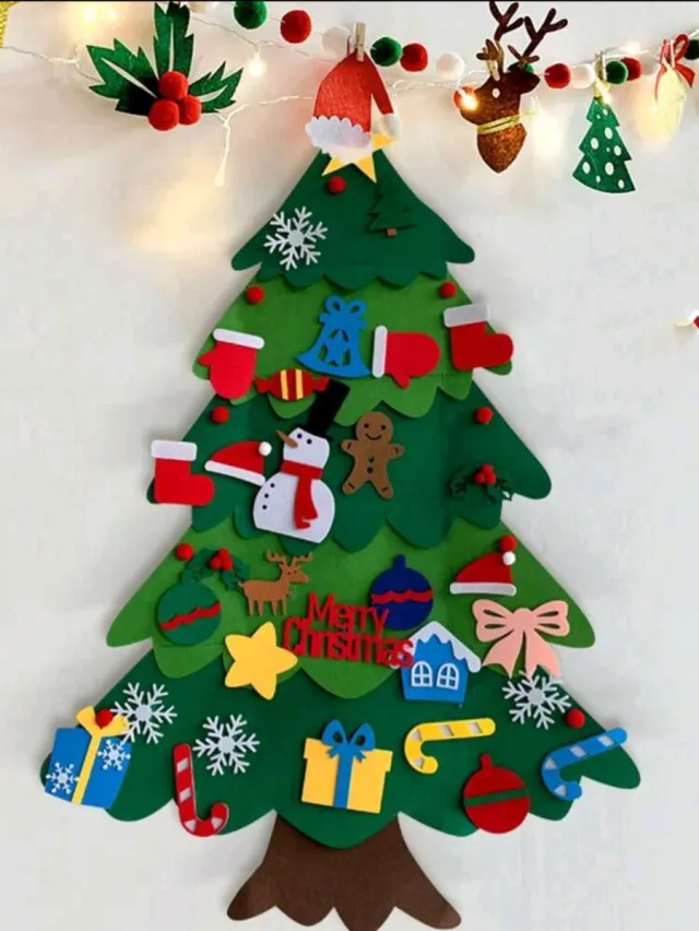 Árbol de Navidad de fieltro para niños