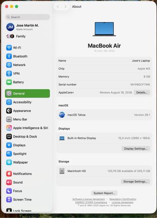 MacBook Air 15 M3 2024 8GB