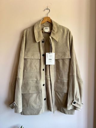 Cazadora Zara Piel Beige