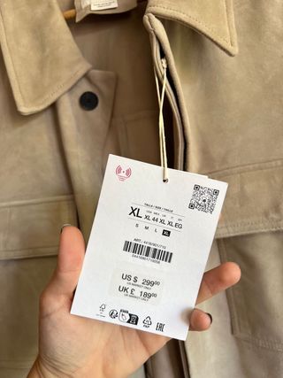 Cazadora Zara Piel Beige