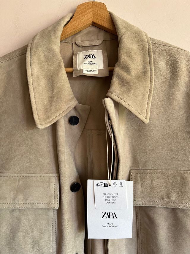 Cazadora Zara Piel Beige