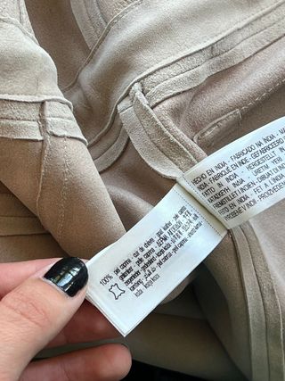 Cazadora Zara Piel Beige