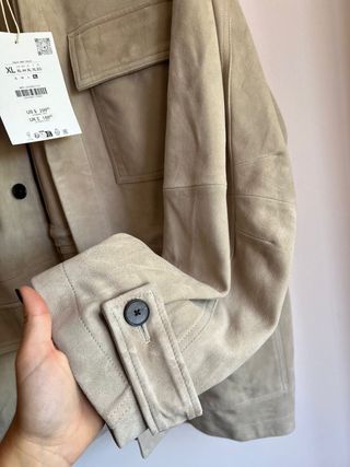 Cazadora Zara Piel Beige