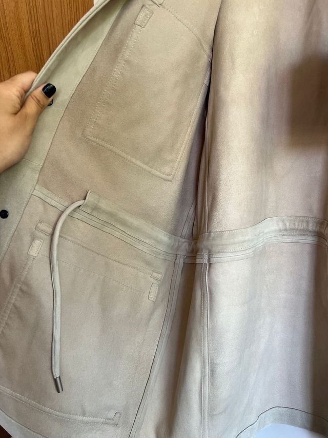 Cazadora Zara Piel Beige