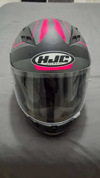 Casco HJC Negro y Rosa