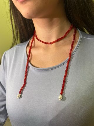Collana rosso– Multiuso, leggera e artigianale