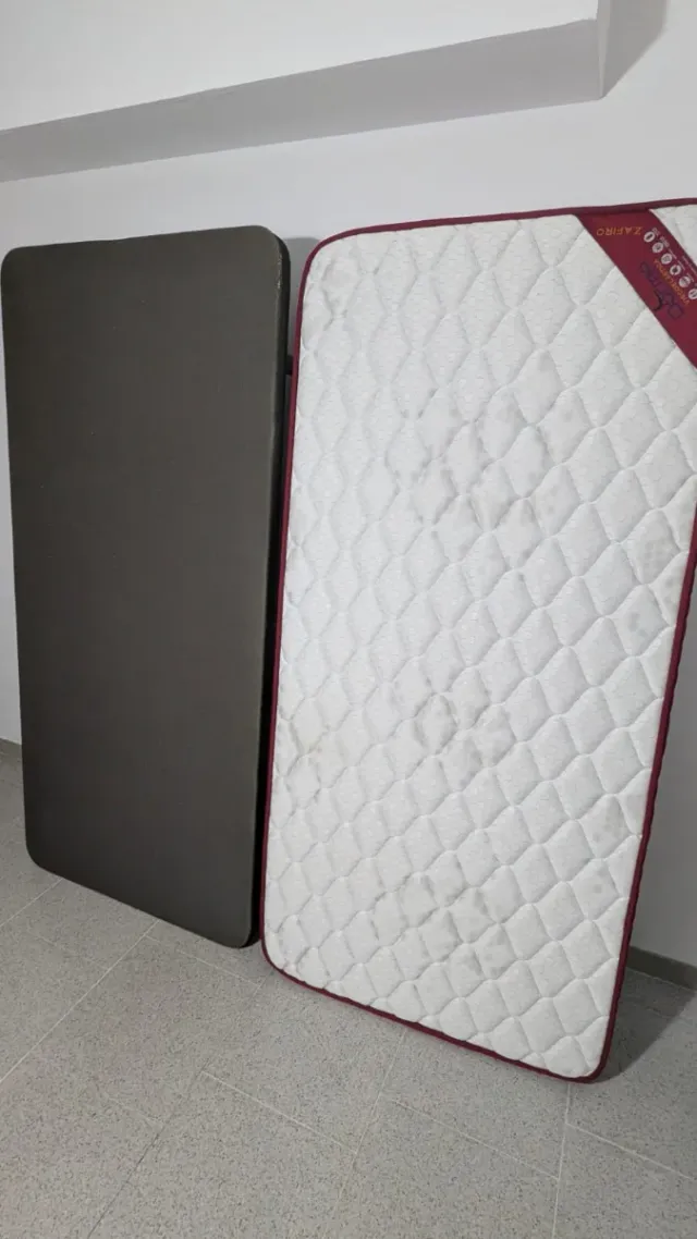 Somier tapizado + Colchón 90x190