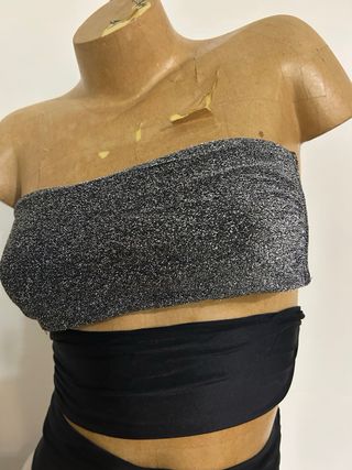 Trikini Benetton Negro y Plateado Talla M