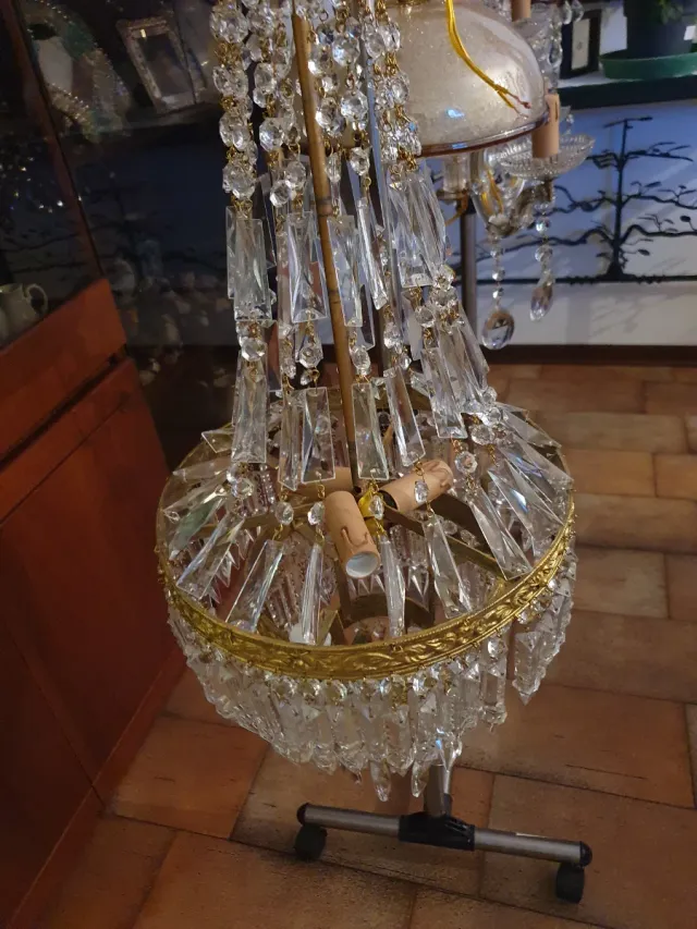 Lampadario 3 luci stile Impero