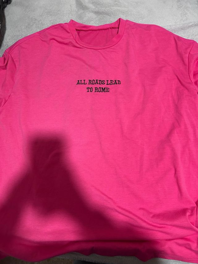 Camiseta rosa All Roads Lead to Rome