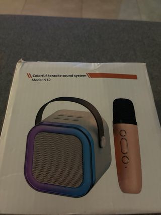 karaoke luminoso con sus Micros con puerto usb