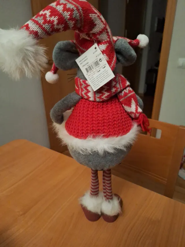 Ratón Navideño Decoración Tela