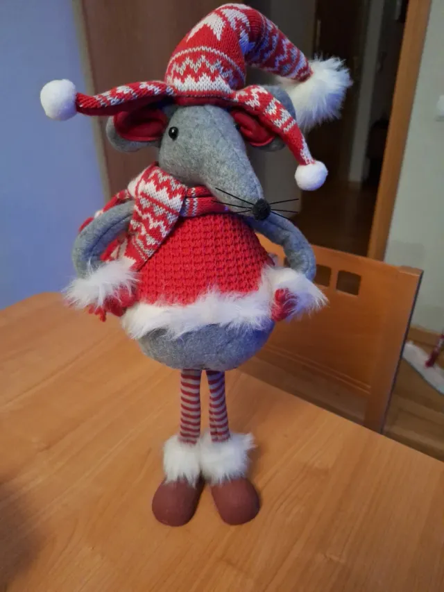 Ratón Navideño Decoración Tela