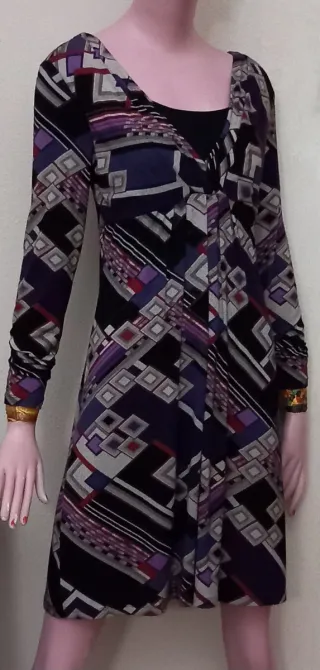 Abito donna fantasia geometrica