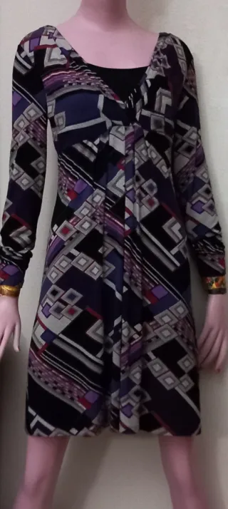 Abito donna fantasia geometrica