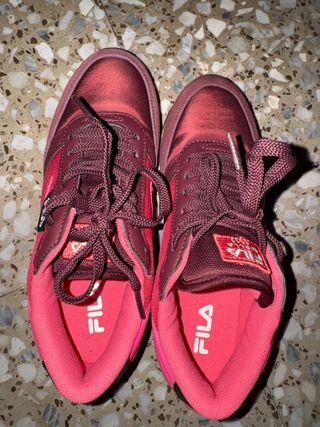 Zapatillas Fila Mujer Rojo y Rosa