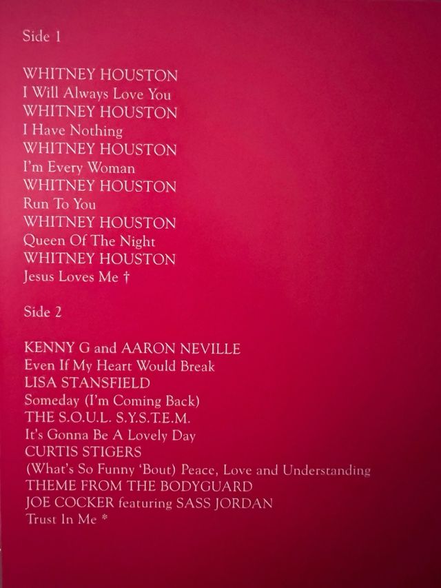 Vinilo The Bodyguard El Guardaespaldas Rojo