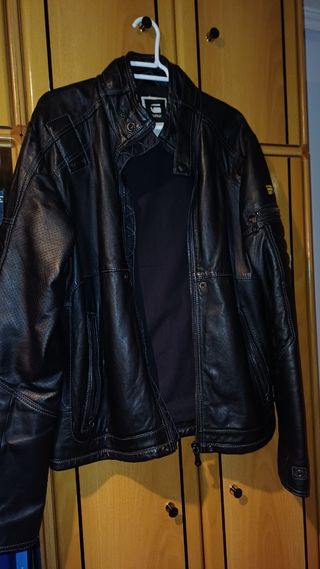 Cazadora Cuero G-Star RAW Negra