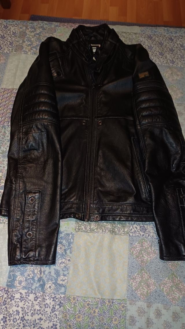 Cazadora Cuero G-Star RAW Negra