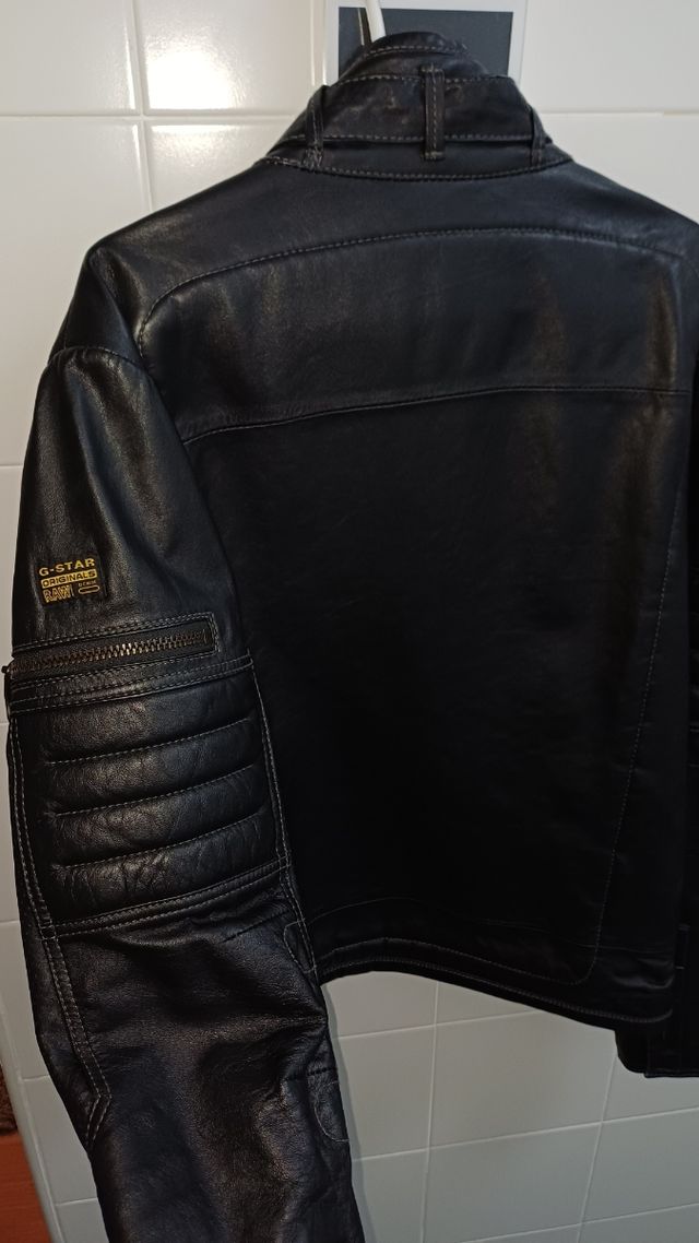 Cazadora Cuero G-Star RAW Negra