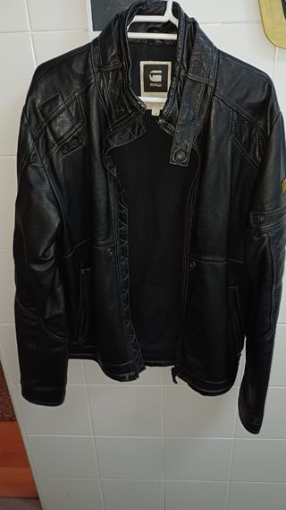 Cazadora Cuero G-Star RAW Negra
