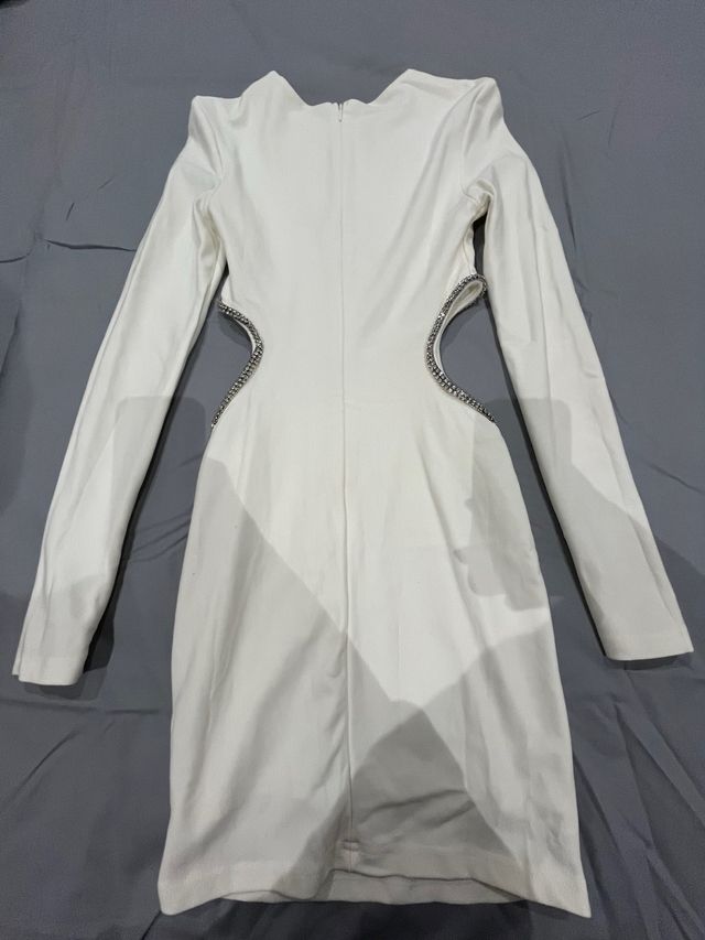 Vestido blanco con pedrería