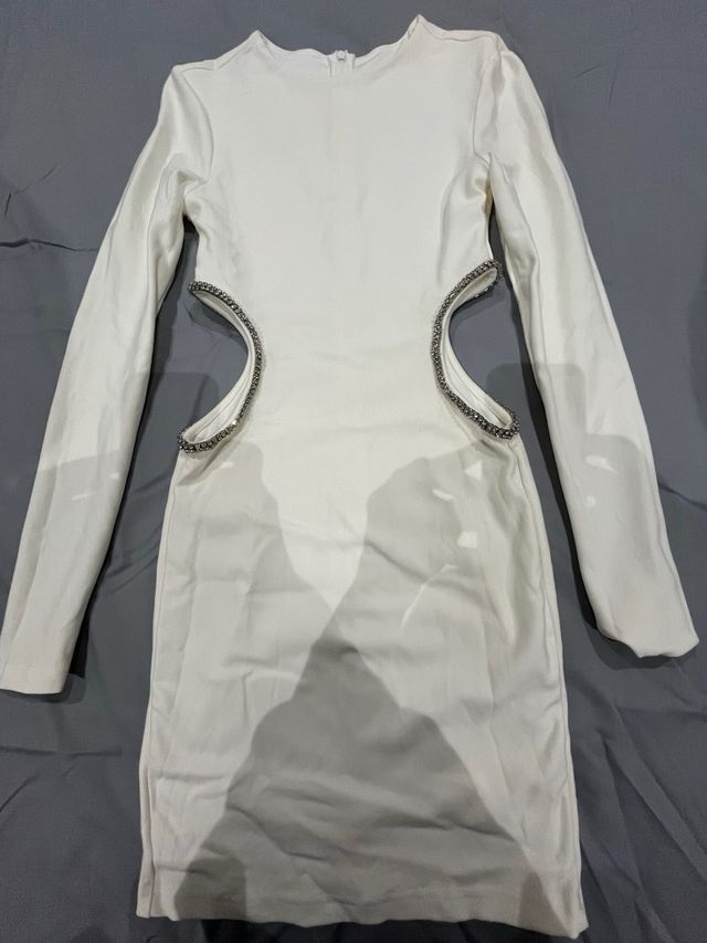 Vestido blanco con pedrería