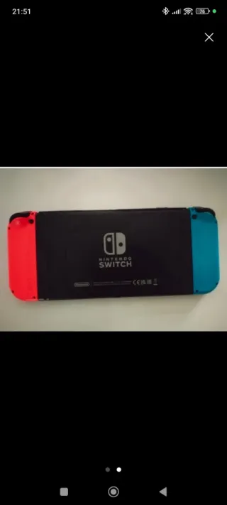 Nintendo Switch Azul/Rojo + Dock + Cargador.