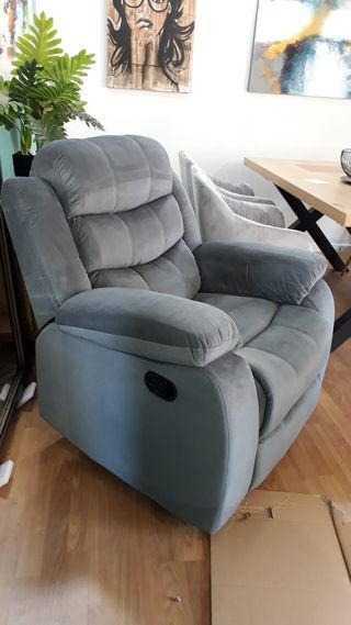Sofá y sillones beige tela