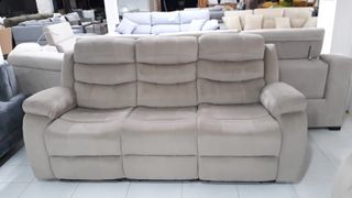 Sofá y sillones beige tela