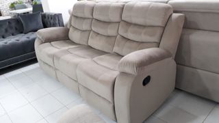 Sofá y sillones beige tela