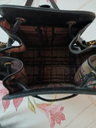 Borsa Secchiello Vera Pelle Artigianale Nera