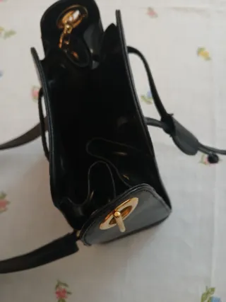 Borsa Secchiello Vera Pelle Artigianale Nera